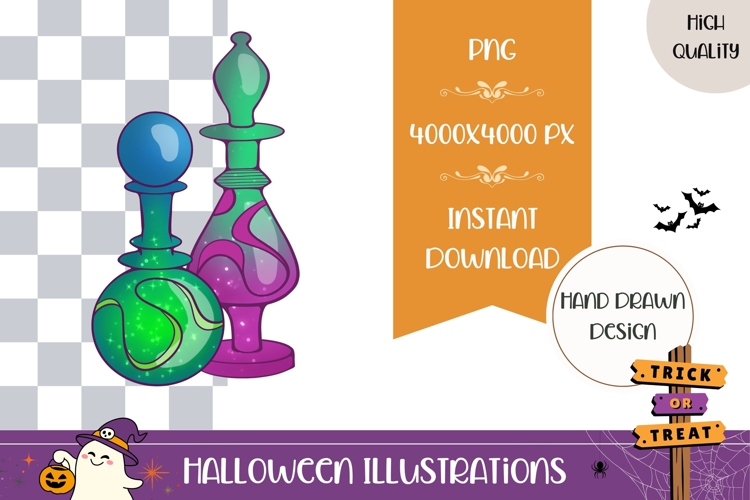 Hand Drawn Magic Illustration, Cartoon Halloween PNG