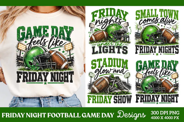 Friday Night Football Game Day PNG, Football Stadium Lights