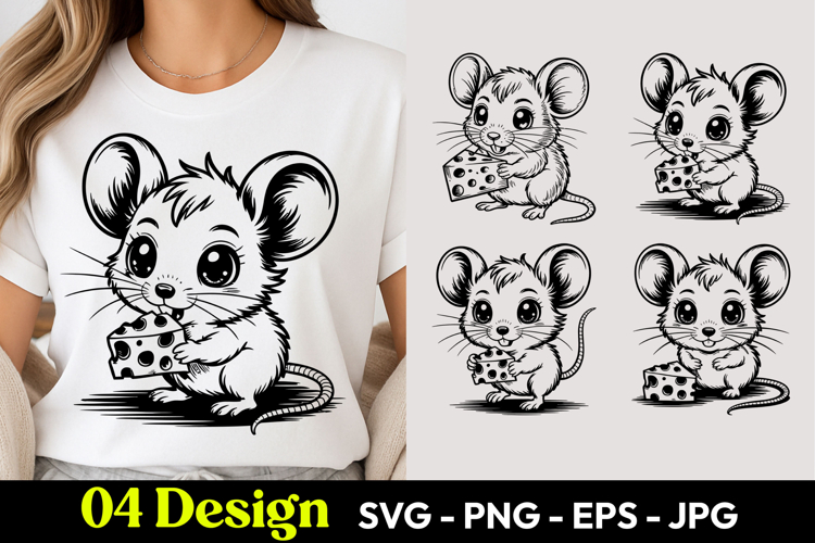 Cute Baby Mouse SVG PNG