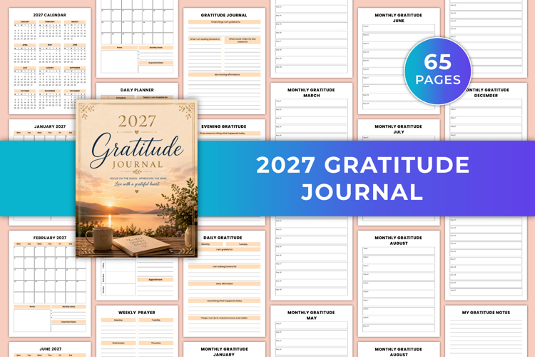 2027 Gratitude Journal | Daily Gratitude & Positive Mindset