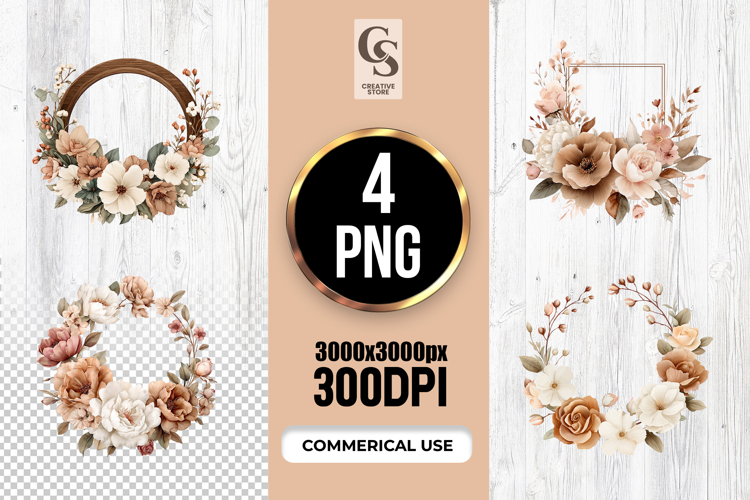 Floral Wreath Clipart Image 17