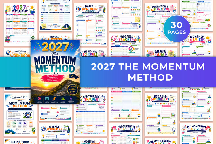2027 The Momentum Method | Goal Setting, Productivity example image 1