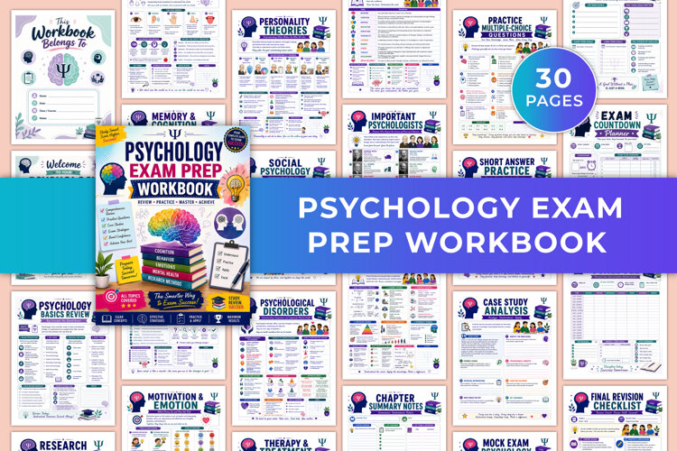Psychology Exam Prep Workbook | Study Guide, Practice example image 1