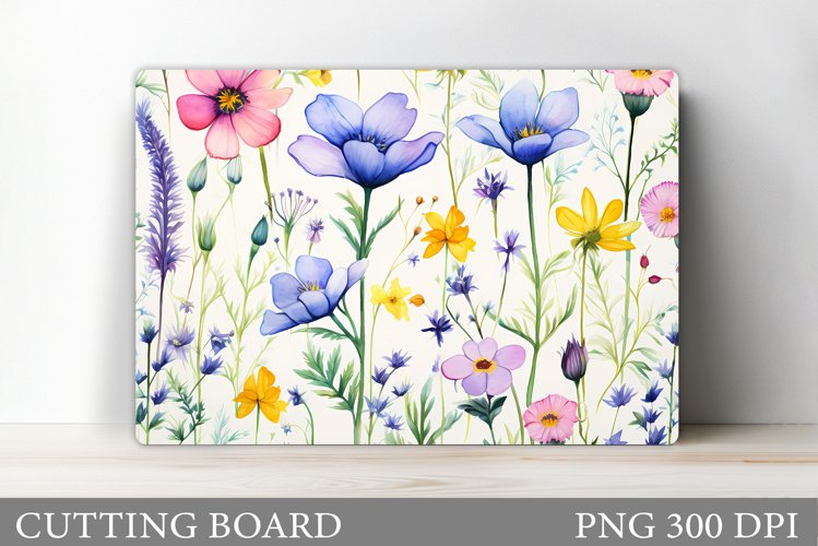 Wildflowers Cutting Board. Flowers Cutting Board Design