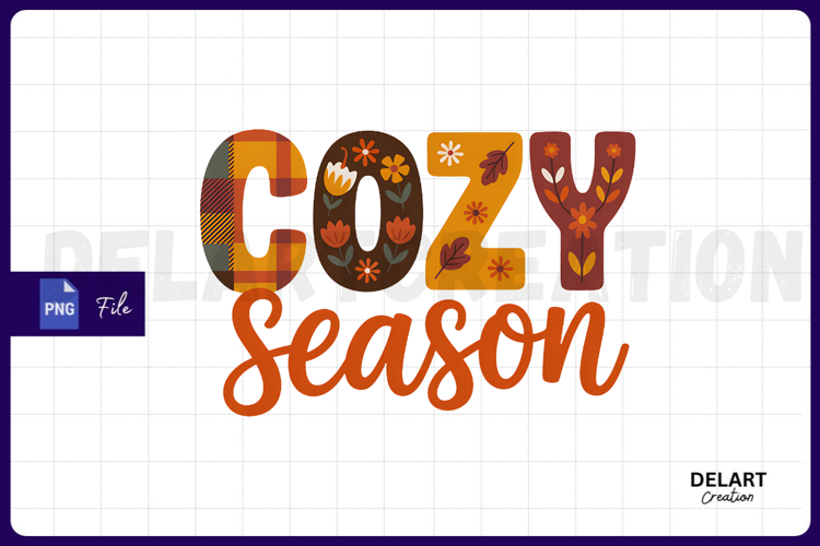 Cozy Season PNG, Fall Autumn Pumpkin PNG Design
