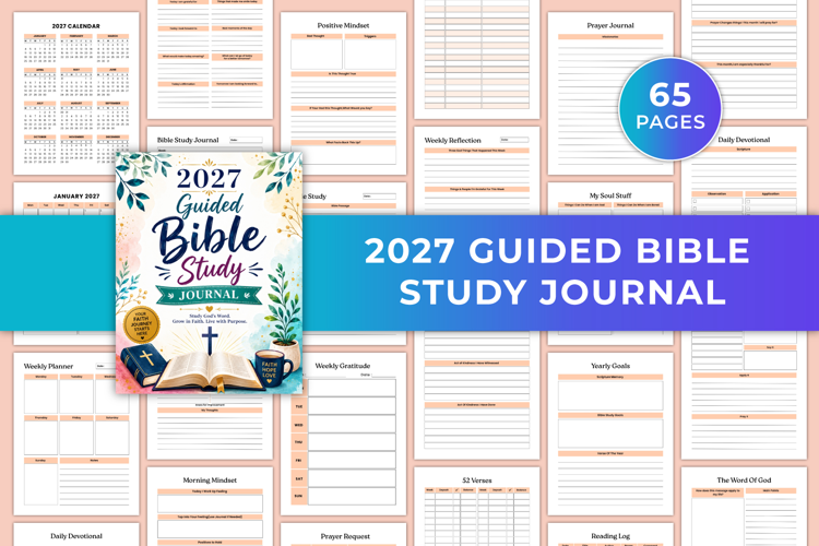 2027 Guided Bible Study Journal | Scripture, Prayer