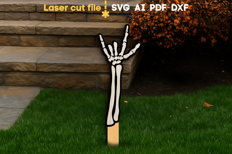 Halloween Skeleton Hand SVG laser cut file for Glowforge