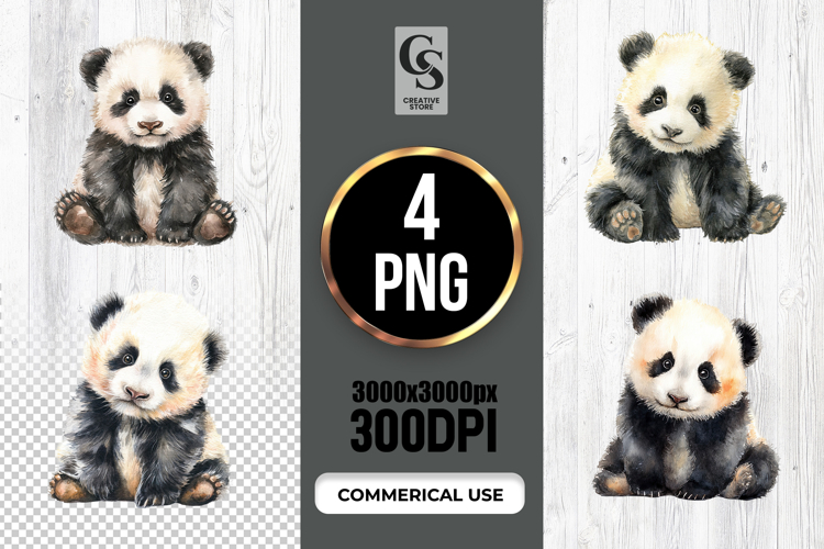 Cute Panda Clipart Image 20