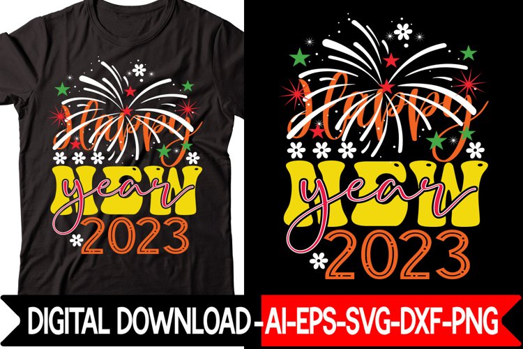 Happy New Year 2023 Retro design