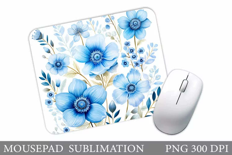 Flowers Mouse Pad Sublimation. Flowers Mouse Pad Design