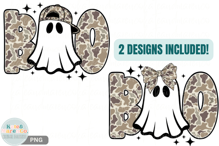 Boy and Girl Halloween PNG | Camouflage Ghost PNG