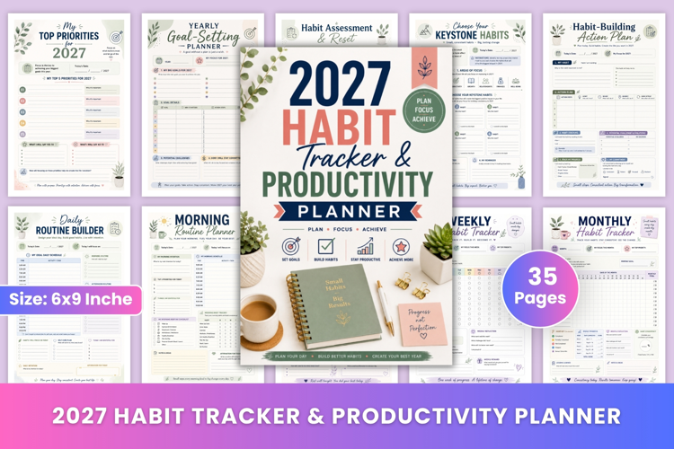 2027 Habit Tracker & Productivity Planner