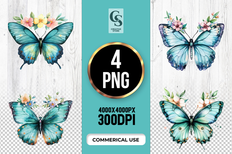 Blue Butterfly Clipart Image 10