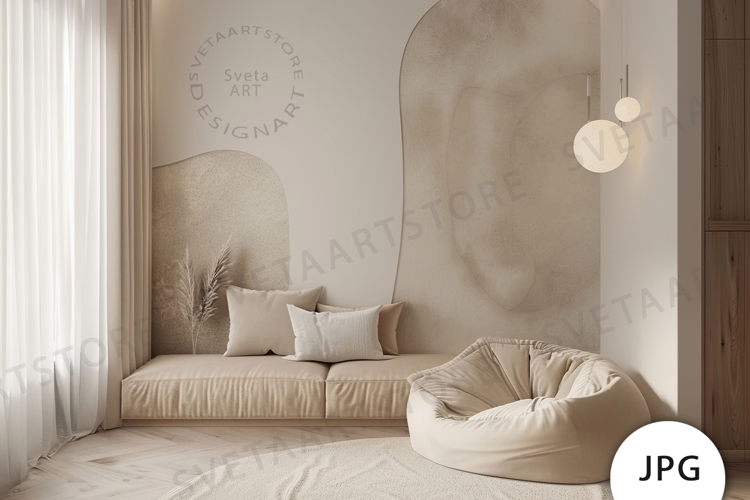 Living Room Wall Mockup JPG