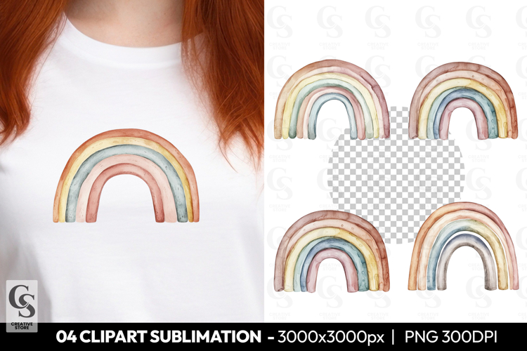 Pastel Rainbow Clipart