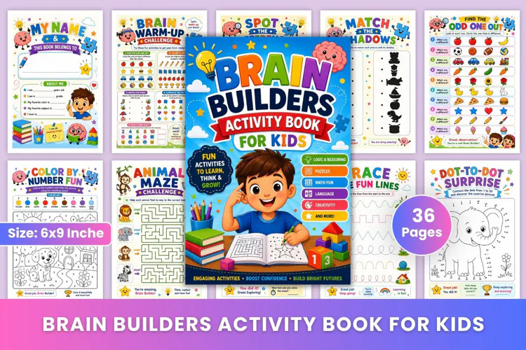 Brain Builders Activity Book for Kids