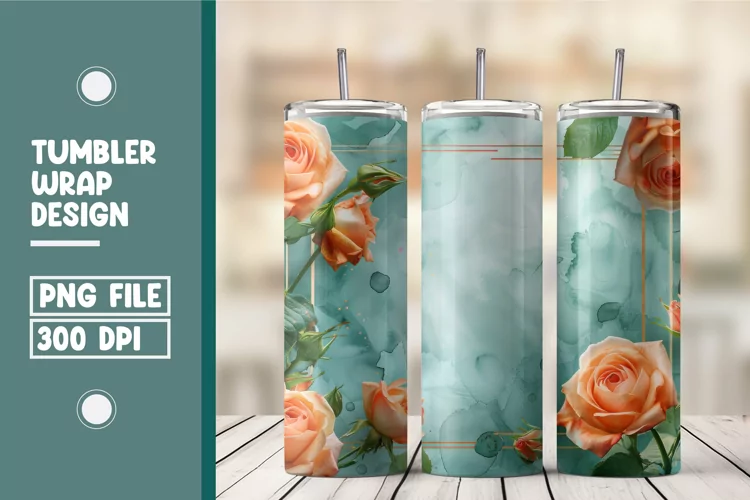Flower Tumbler Wrap Design