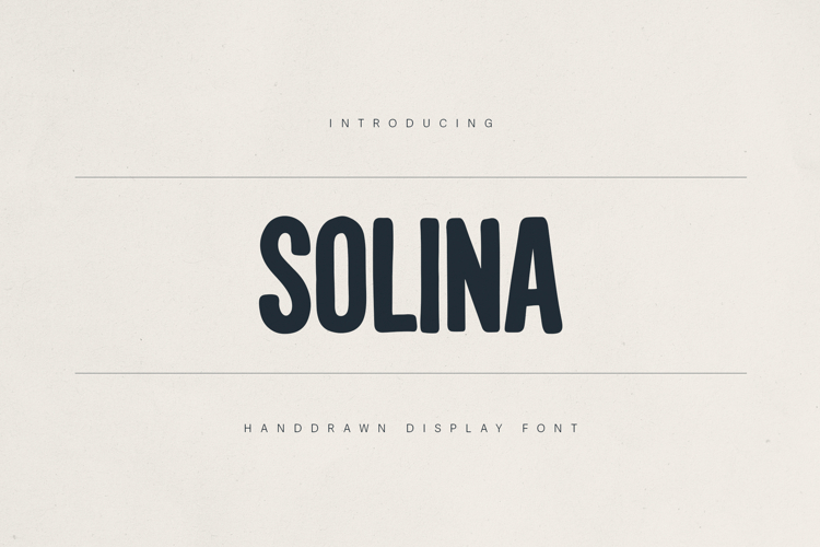 Solina Handdrawn Display Font