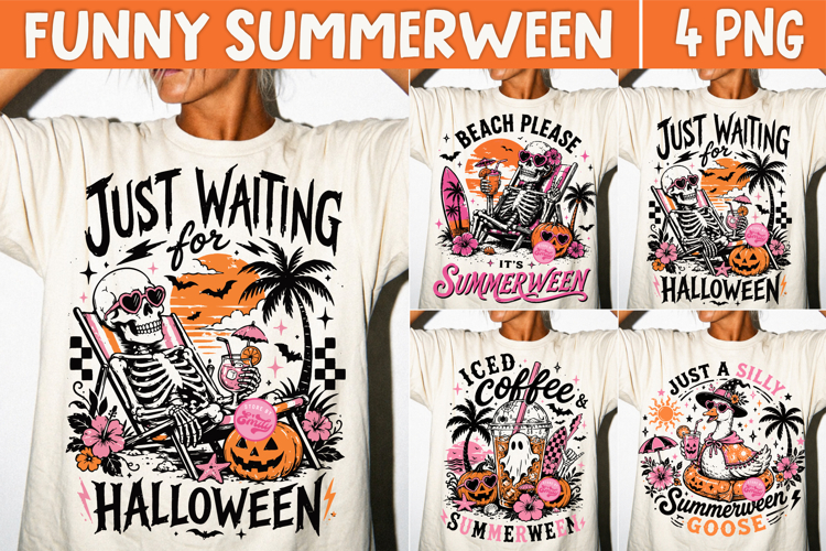 Funny Summerween PNG, Spooky Ghost Summer Sublimation