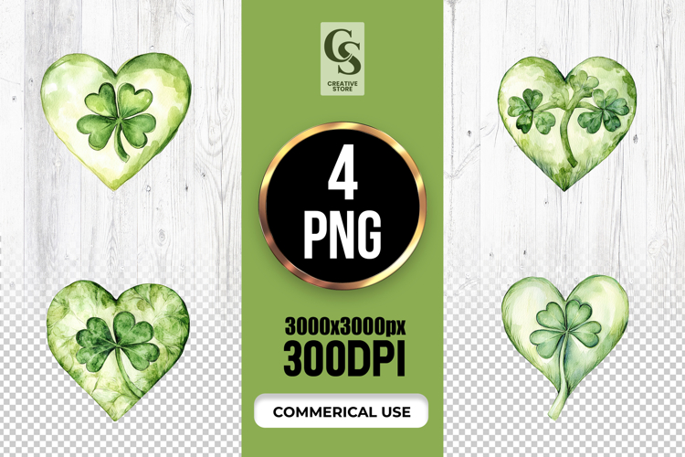 Watercolor Shamrock Clipart Image 21