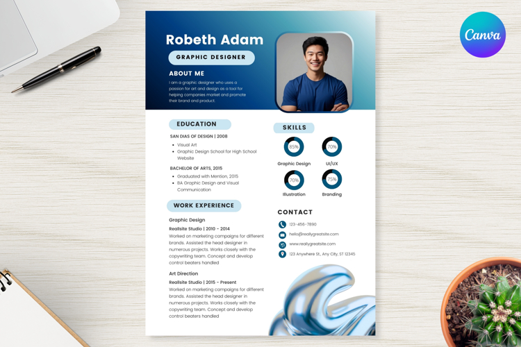29 Modern Designer Resume - Canva