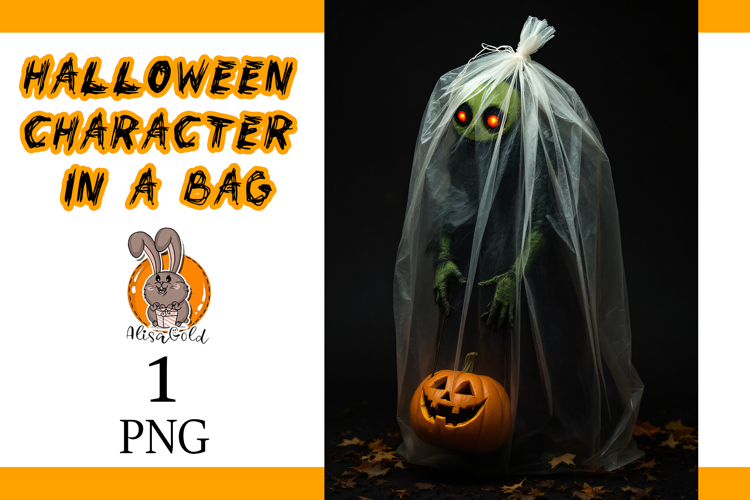 Halloween character in a bag