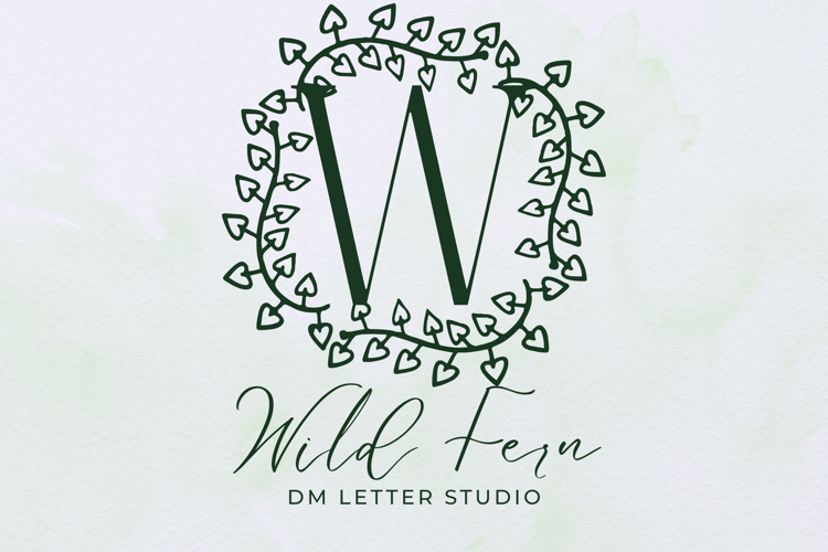 Wild Fern Monogram - Botanical Serif Monogram Font
