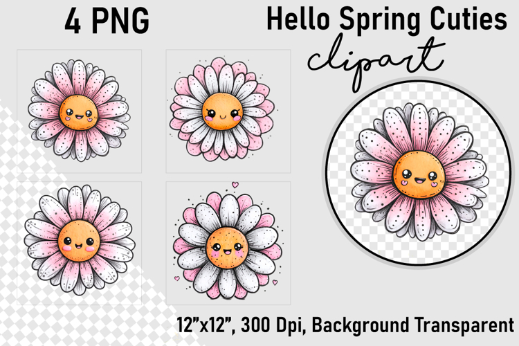 Hello spring cuties clipart