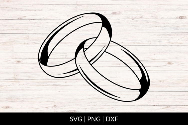 Interlocking Wedding Rings SVG