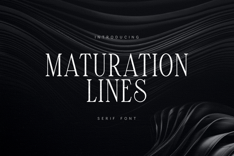 Maturation Lines Modern Classic Serif Typeface