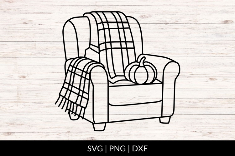 Hand Drawn Cozy Fall Chair SVG