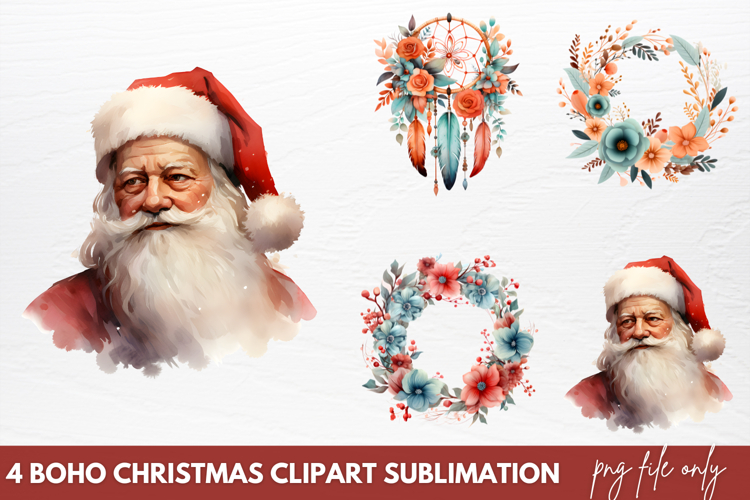 Boho Christmas Clipart Image 17