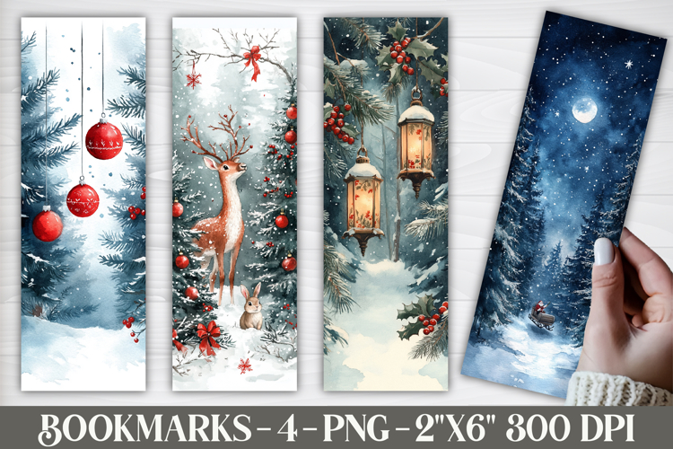 Christmas Forest Bookmarks