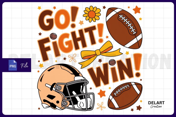 Go Fight win Sublimation PNG Design