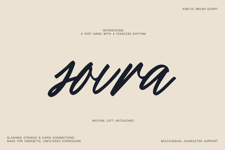 Sovra Kinetic Brush Script Font
