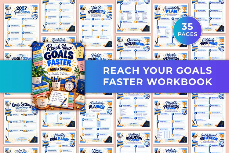 Reach Your Goals Faster Workbook Kdp interiors