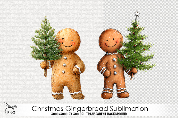 Christmas Gingerbread Sublimation - 2 Variations