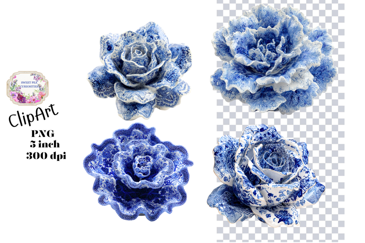 Blue Flowers Clipart Image 13