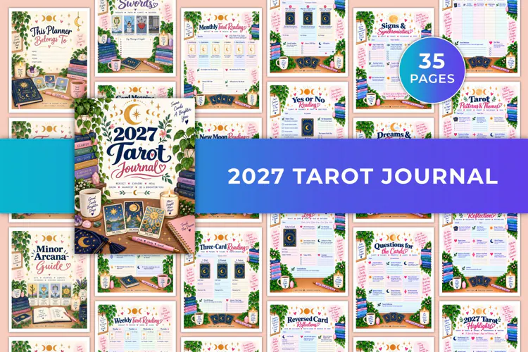 2027 Tarot Journal Kdp interiors