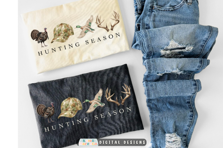 Hunting Season PNG | Vintage Deer Turkey Duck Outdoor PNG