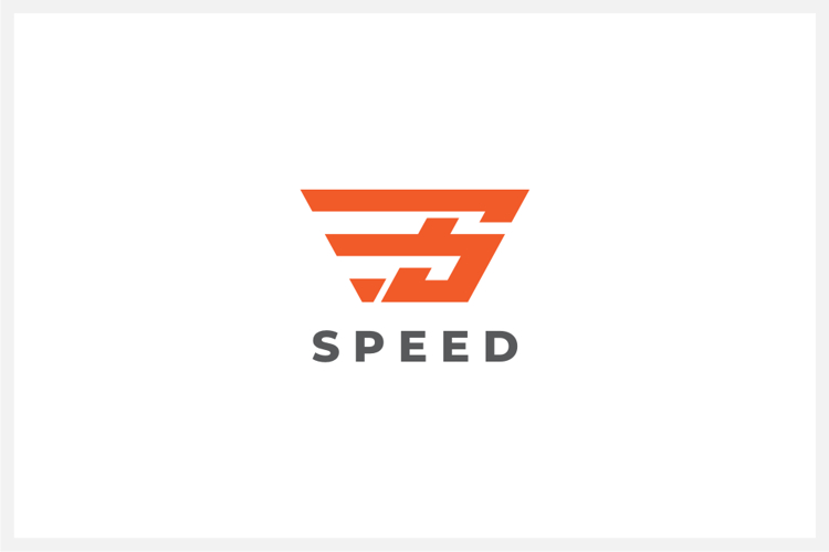 Speed Letter S Fast Logo Design Vector