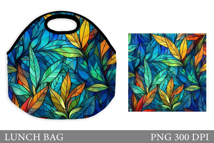 Leaves Lunch Bag Design. Tropical Leaves Lunch Bag