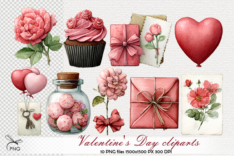 Valentines Day cliparts - 10 Variations