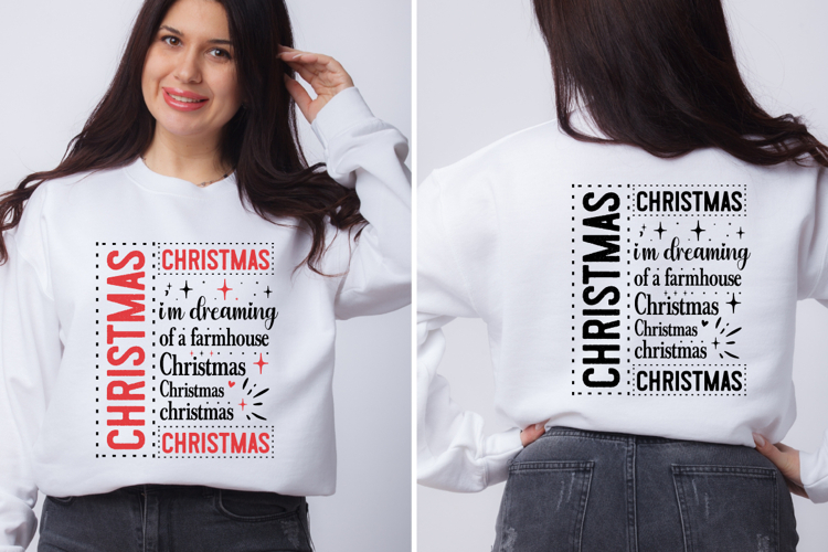 Im Dreaming Of A Farmhouse Christmas svg design