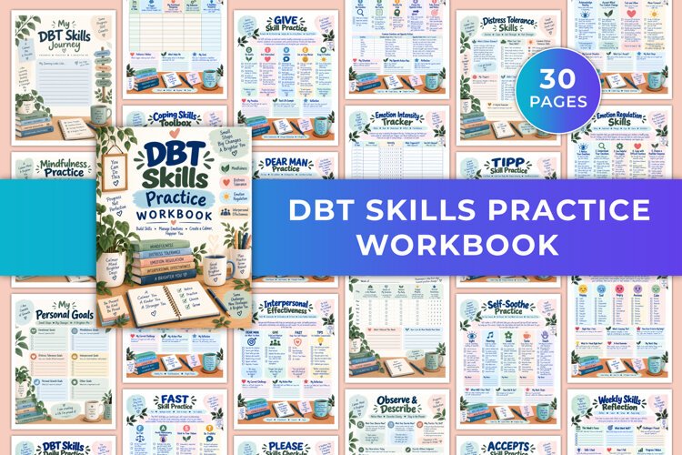DBT Skills Practice Workbook Kdp interiors example image 1
