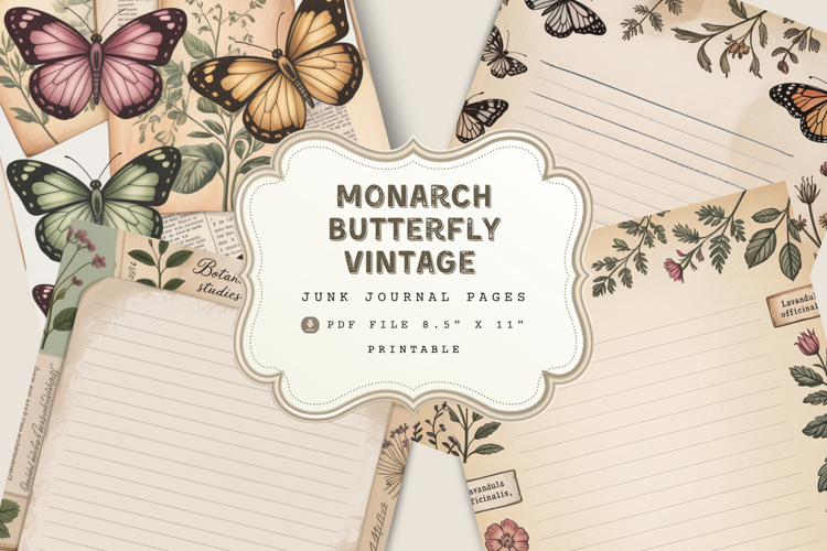 Monarch Butterfly Vintage Junk Journals