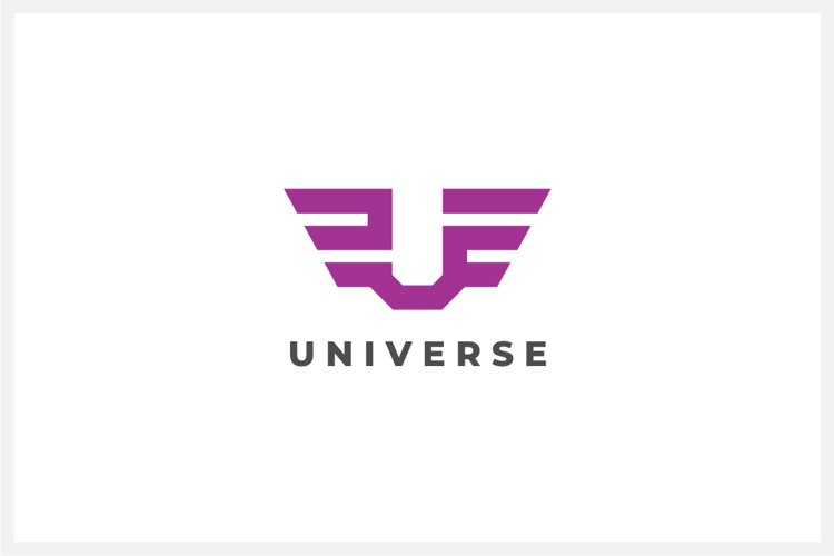 Universe Letter U Logo Design Vector