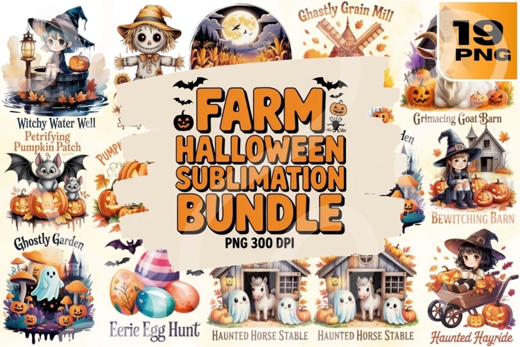 Haunted Harvest Farm Halloween Quotes & Spooky Country PNG P