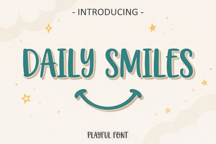 Daily Smiles Playful Handwritten Font with Friendly Style example image 1