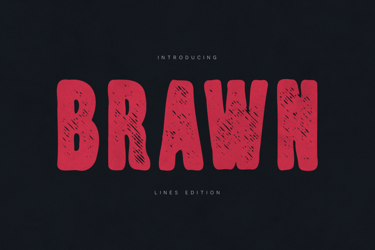 Brawn Rough Textured Display Font